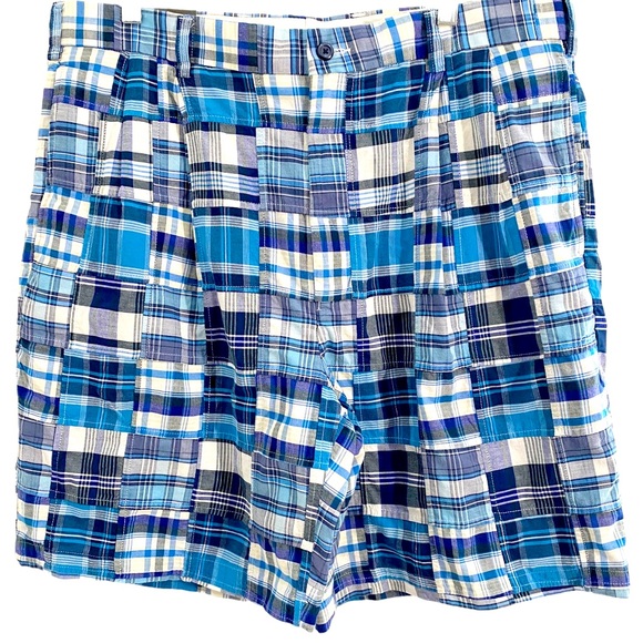 Jos. A. Bank Other - Jos. A. Bank Men’s Blue Madras Patchwork Plaid Shorts, Size 38